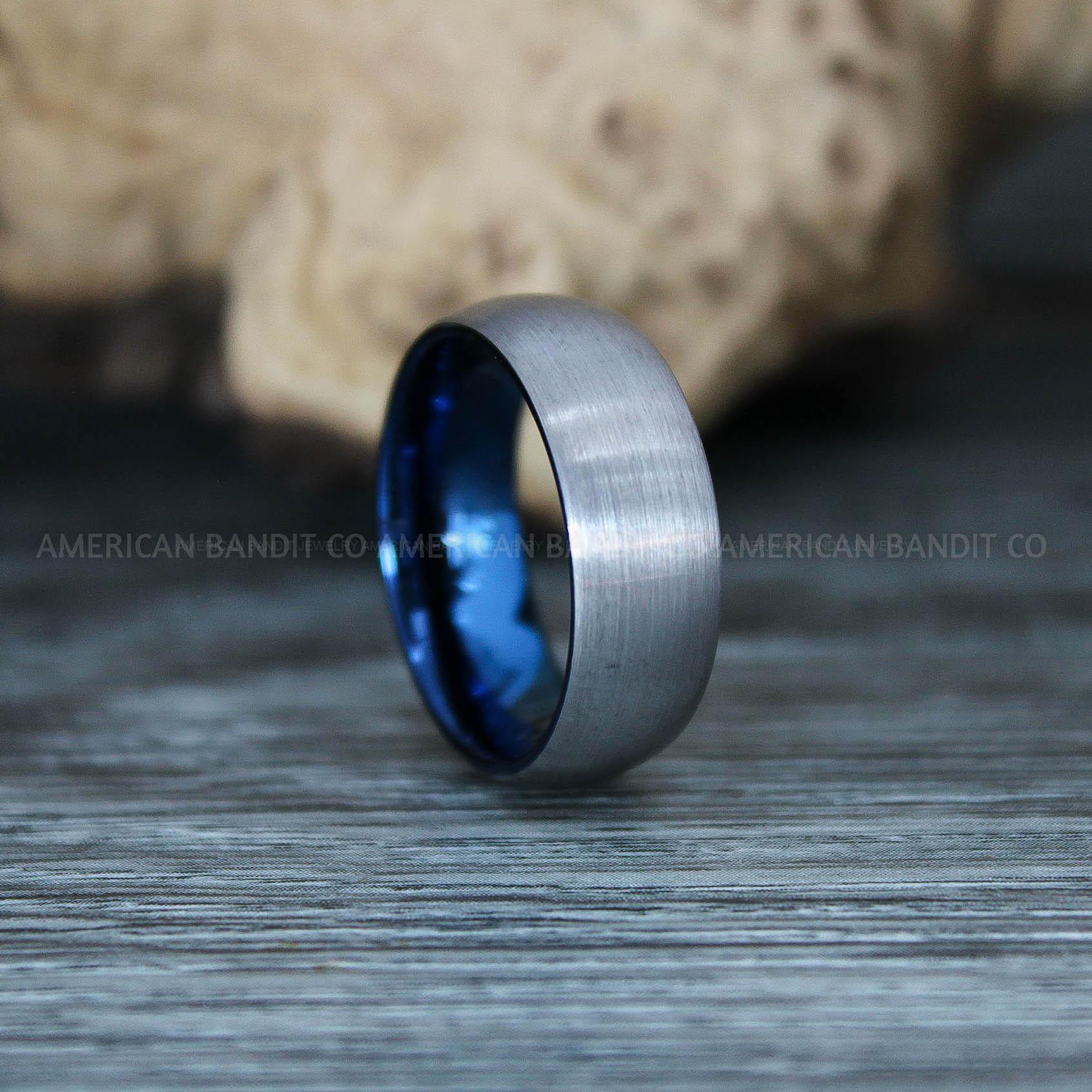 IMG_9751 Silver Ring, Silver Wedding Ring, Silver Wedding Band, Silver Tungsten Wedding Ring - Image 1