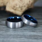 Silver Rings, Couple Ring Set, Silver Wedding Rings, Silver Wedding Bands, Silver Tungsten Wedding Rings