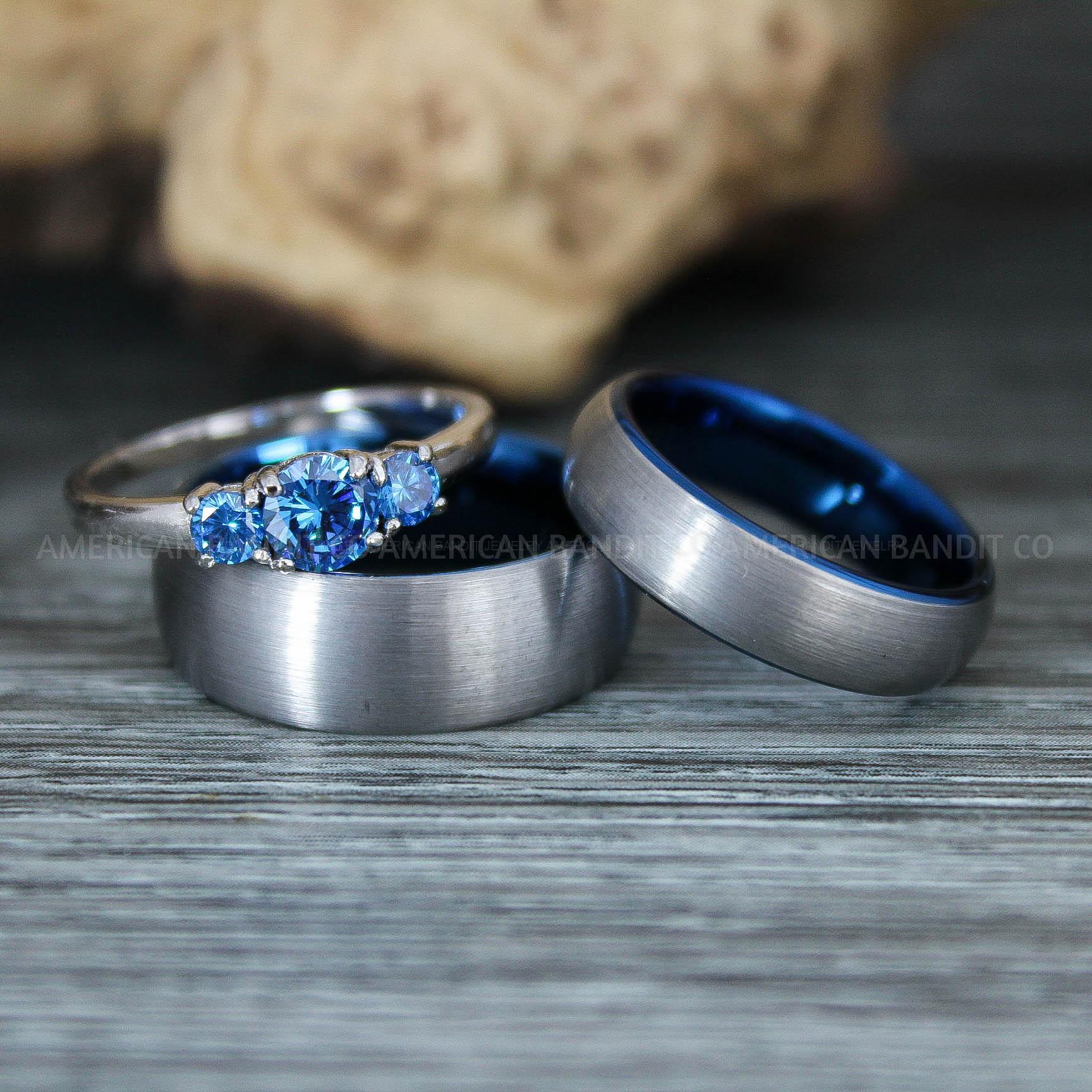 IMG_9753 Silver Rings, Couple Ring Set, Silver Wedding Rings, Silver Wedding Bands, Silver Tungsten Wedding Rings - Image 1