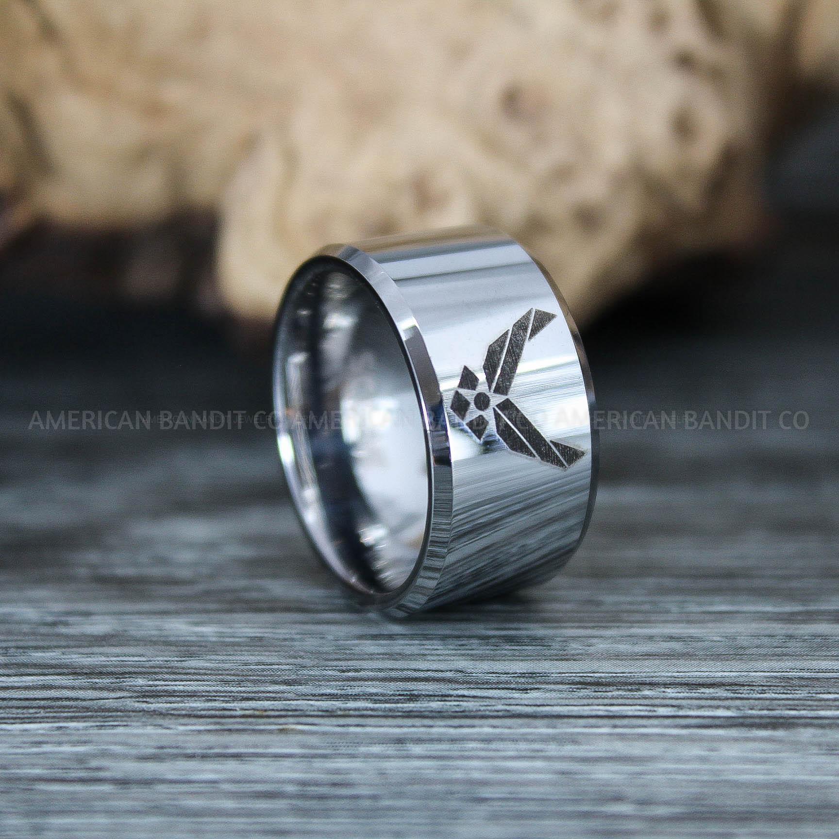 IMG_9759 Air Force Ring, US Air Force Ring, Air Force Wedding Band, Camo Rings, Army Rings, Military Ring, Military Jewelry, Army Couple, Army Wife, Army Husband - Image 1