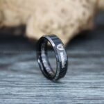 Raiders Ring, Football Ring, Raiders Wedding Ring, Raiders Wedding Band, Black Wedding Ring - Image 6