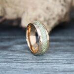 Meteorite Ring, Meteorite Wedding Ring, Meteorite Wedding Band, Meteorite Jewelry, Rose Gold Wedding Ring, Rose Gold Wedding Band, Meteor Ring