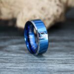 Star Trek Ring, Star Trek Wedding Band, Black Star Trek Wedding Ring, Star Trek Wedding Ring, Star Trek Jewelry - Image 4