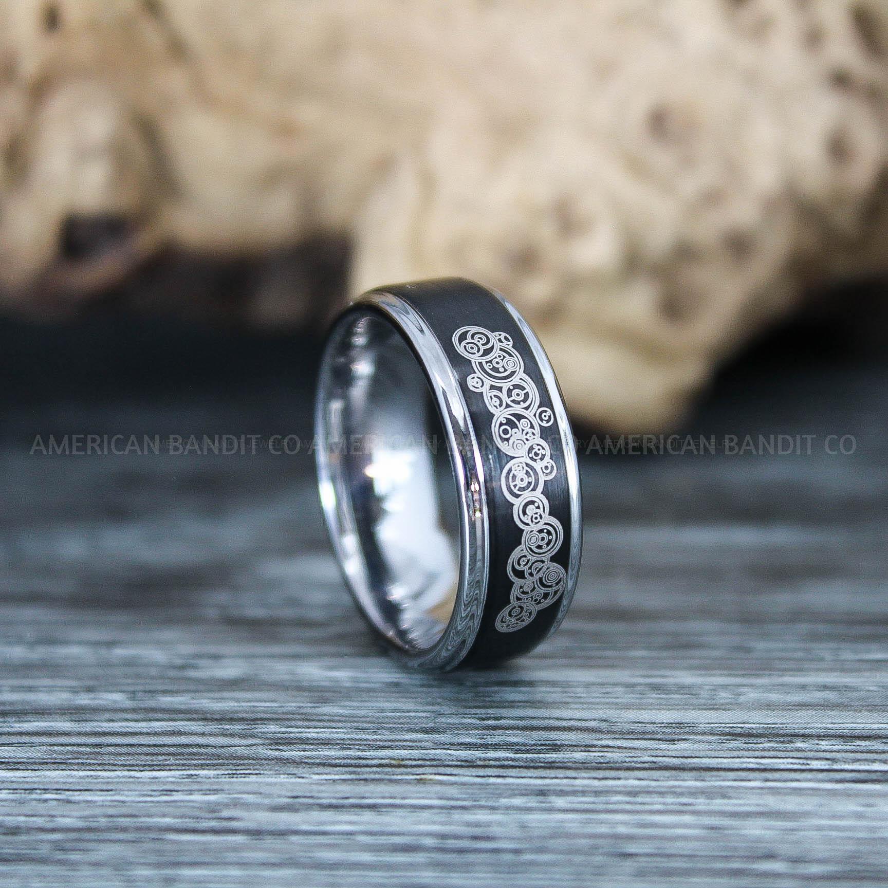 IMG_9770 Dr Who Rings, Dr Who Wedding Rings, Dr Who Jewelry, Gallifreyan Rings, Gallifreyan Wedding Rings, Gallifreyan Wedding Bands, Gallifreyan Jewelry - Image 1