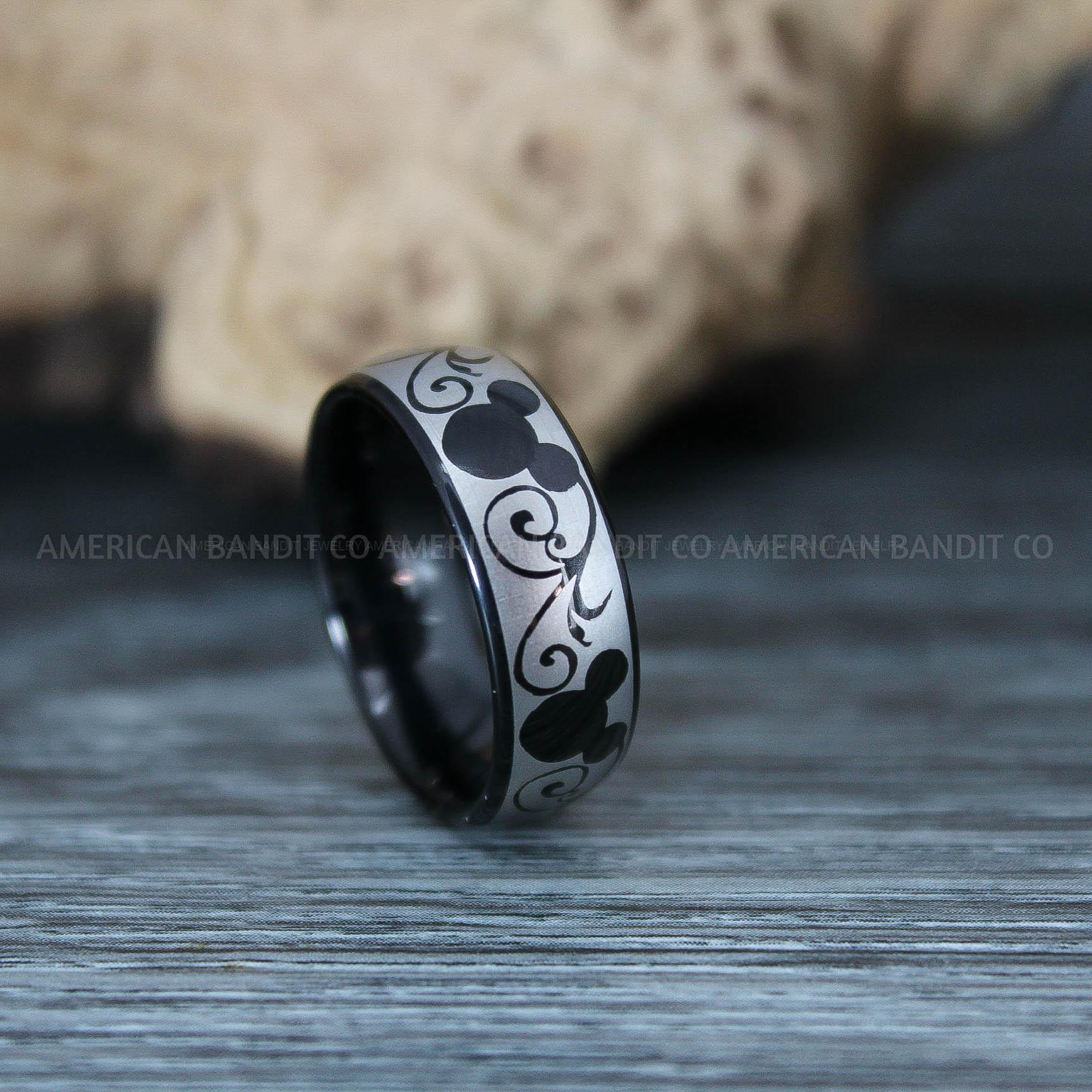 IMG_9774 Mickey Mouse Ring, Mickey Ring, Mickey Mouse Wedding Bands, Disney Ring - Image 1