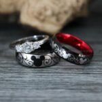 Mickey Mouse Rings, Mickey Rings, Couple Wedding Bands, Couple Rings, Mickey Mouse Wedding Bands