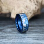Forest Ring, Mountain Range Ring, Mountains Scene Ring, Wolf Ring, Hunting Wedding Band