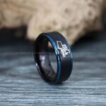 Backhoe Ring, Excavator Ring, Tractor Ring, Construction Machinery Ring, Backhoe Jewelry, Excavation Machinery Ring, Bulldozer Ring, Black Tungsten Wedding Ring, Black Tungsten Ring