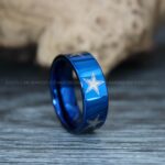 Cowboys Ring, Football Ring, Cowboys Wedding Ring, Cowboys Wedding Band, Blue Wedding Ring