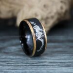 Backhoe Ring, Excavator Ring, Tractor Ring, Construction Machinery Ring, Backhoe Jewelry, Excavation Machinery Ring, Bulldozer Ring, Black Tungsten Wedding Ring, Black Tungsten Ring