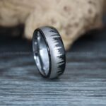 Forest Scene Ring, Forest Ring, Fir Tree Ring, Forest Jewelry, Mountain Range Ring, Mountains Scene Ring