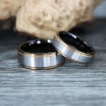 Silver Rings, Silver Wedding Rings, Silver Wedding Bands, Silver Tungsten Wedding Rings - Image 2