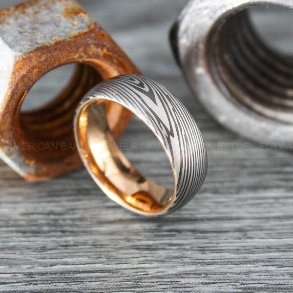 IMG_0330 Damascus Steel Rings, Damascus Steel Wedding Rings, Damascus Steel Wedding Bands, Black Wedding Ring, Black Damascus Steel Wedding Ring