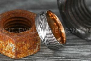 Damascus Steel Rings, Damascus Steel Wedding Rings, Damascus Steel Wedding Bands, Black Wedding Ring, Black Damascus Steel Wedding Ring