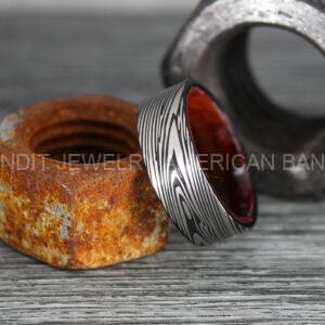 IMG_0337 Damascus Steel Ring, Damascus Steel Wedding Ring, Damascus Steel Wedding Band, Black Wedding Ring, Black Damascus Steel Wedding Ring