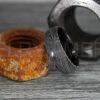 IMG_0340 Damascus Steel Ring, Damascus Steel Wedding Ring, Damascus Steel Wedding Band, Black Wedding Ring, Black Damascus Steel Wedding Ring