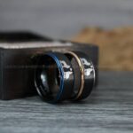 Howling Wolves Ring, Wolf Ring, Black Ring, Black Tungsten Ring, Wolves Ring, Wolf Howl Ring, Black Wedding Bands - Image 4