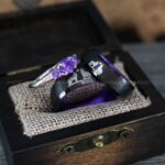 Howling Wolves Ring, Wolf Ring, Couple Wedding Rings, Couple Rings, Wolves Ring, Wolf Howl Ring, Black Wedding Bands, Matching Wedding Rings