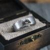 IMG_1399 Moose Hunting Ring, Moose Tracks Wedding, Moose Hunting Jewelry, Silver Tungsten Ring, Silver Wedding Band, Hunting Jewelry, Moose Tracks Wedding Ring