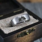 Moose Hunting Ring, Moose Tracks Wedding, Moose Hunting Jewelry, Silver Tungsten Ring, Silver Wedding Band, Hunting Jewelry, Moose Tracks Wedding Ring