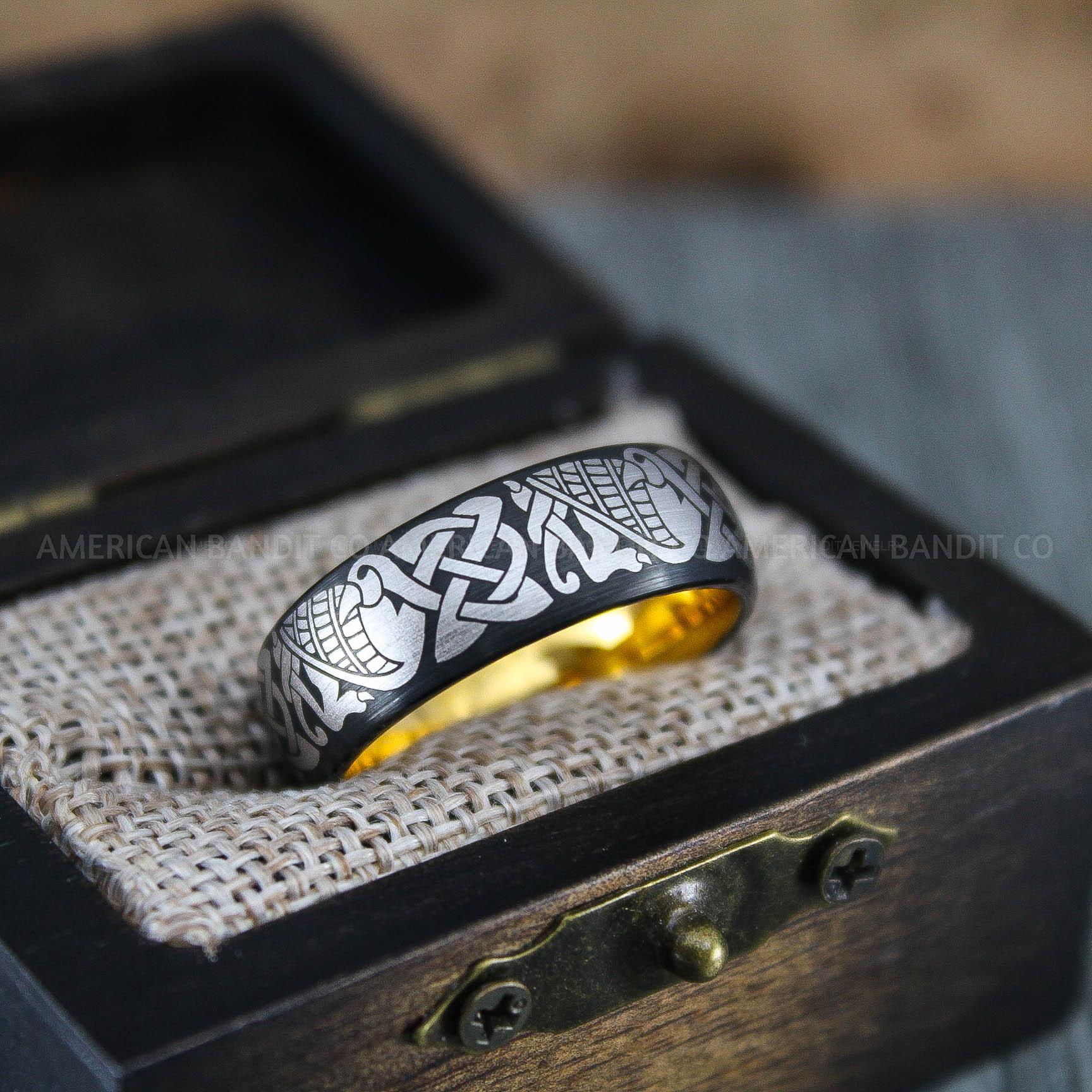 IMG_1408 Aztec Rings, Aztec Jewelry, Aztec Wedding Bands, Mayan Aztec Rings, Mayan Wedding Bands, Mayan Jewelry, Tribal Wedding Rings, Tribal Jewelry - Image 1