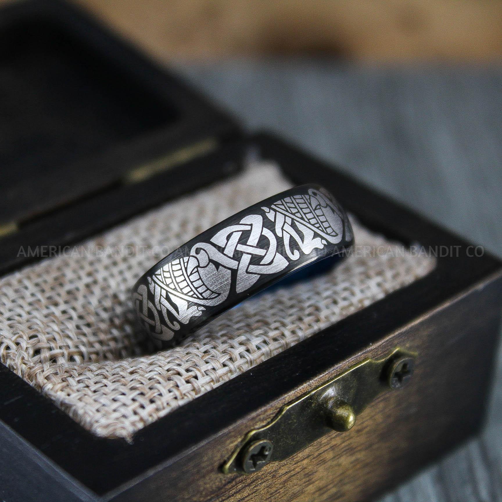 IMG_1414 Aztec Rings, Aztec Jewelry, Aztec Wedding Bands, Mayan Aztec Rings, Mayan Wedding Bands, Mayan Jewelry, Tribal Wedding Rings, Tribal Jewelry - Image 1