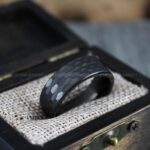 Hammered Rings, Black Wedding Rings, Black Wedding Bands, Couple Rings, Couple Wedding Bands, Couple Wedding Rings, Matching Couple Rings - Image 5