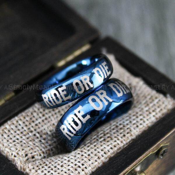 IMG_1488 Ride or Die Ring, Blue Wedding Band, Ride or Die Wedding Band